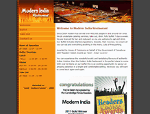 Tablet Screenshot of modernindia.ca